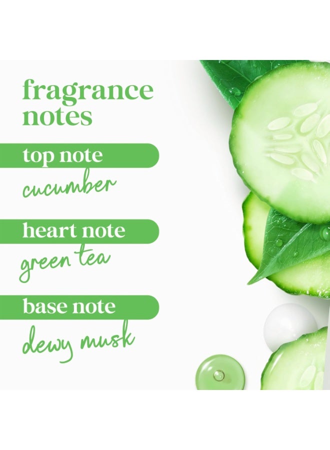 دوف غسول الجسم دوف المنعش بالخيار والشاي الأخضر لبشرة ناعمة وملساء، يرطب ويغذي بقطرات ترطيب دقيقة، خالٍ من الكبريتات والبارابين، نباتي، 591 مل - Image 3